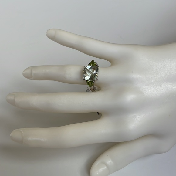 NWT Mint Quartz/Peridot Sterling Silver Ring - Picture 7 of 11